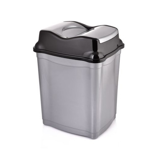 Відро для сміття з подвійною криш. 28л 01 1503, антрацит, фото 1