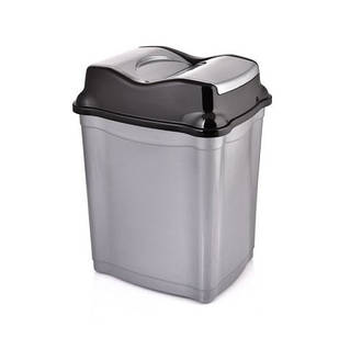 Відро для сміття з подвійною криш. 16л 01 1502, білий