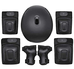 Набір захисту для самоката Xiaomi Mi Mijia helmet protective gear set (шолом + захист) Black