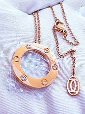 Ланцюжок Stainlees Steel (преміум) rose двосторонні, фото 4