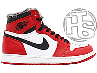 Мужские кроссовки Air Jordan 1 Retro HI OG Chicago (с мехом) 555088-101