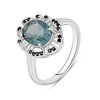 Серебряное кольцо SilverBreeze с топазом Лондон Блю 2.428ct (2111764) 18.5 DL, код: 8024319