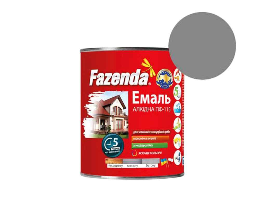 Емаль алкідна ПФ-115 Сірий 2,8кг ТМ FAZENDA BP, фото 1