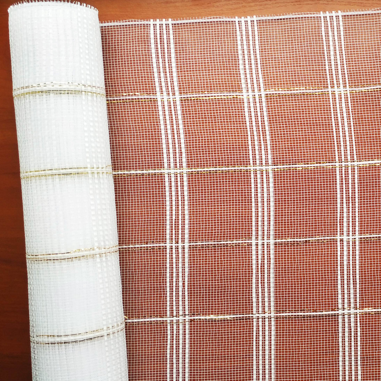 Сітка "CHECK MESH - Шотландка" (53 см х 6,5 м) біла