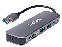 D-Link DUB-1325 USB-концентратор 2xUSB3.0, 1xUSB Type-C, 1xSD, 1x-microSD, USB 3.0 Baumar - Я Люблю Это