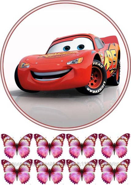 Тачки 41 Вафельная картинка , фото 1