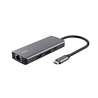 Trust USB-хаб Dalyx 6-in-1 USB-C Multi-port Dock Aluminium Baumar - Я Люблю Это