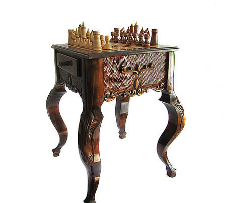 Шаховий стіл ручної роботи (ретро стіл), фото 2