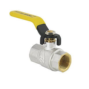 Кран газовий кульовий 1/2" ВВ Raftec YELLOW ручка PN40