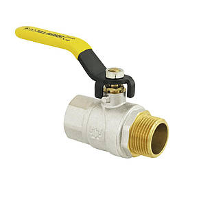 Кран газовий кульовий 1/2" ВН Raftec YELLOW ручка PN40