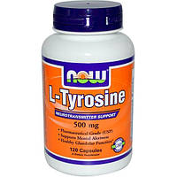 Тирозин NOW Foods L-Tyrosine 500 mg 120 Caps NL, код: 7518453