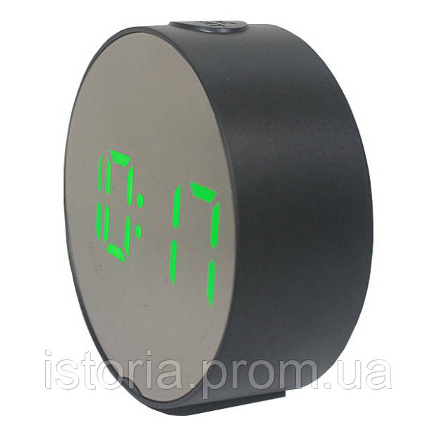 Электронные часы DT-6505 Черные с зеленой подсветкой IS, код: 6726697 - фото 2 - id-p1967576992