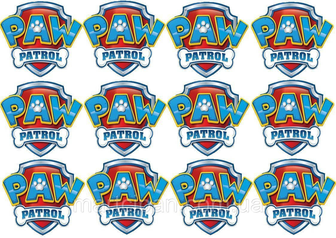 Щенячий патруль 12 Вафельна картинка , фото 1