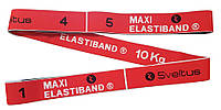 Эспандер для фитнеса Sveltus Maxi Elastiband красный (SLTS-0114) 10 кг NL, код: 7461631