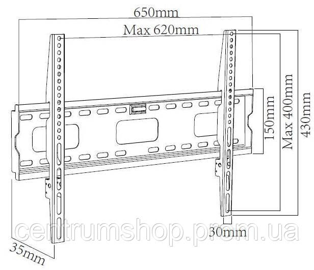 Кронштейн настенный X-Digital STEEL SF405 Black (6185121) CT, код: 7689801 - фото 2 - id-p1967574328