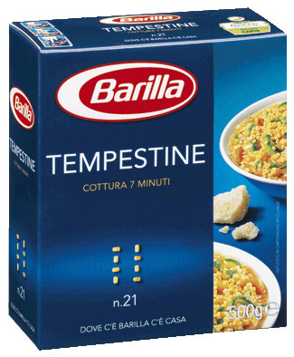 Макарони твердих сортів Barilla «Tempestina» n. 21, (італійські макарони барила) 500 г.