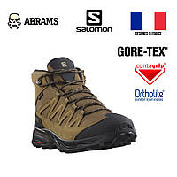 Черевики Salomon X WARD Leather MID GTX з водонепроникною мембраною Gore-Tex® | Kangaroo/Black/Dull Gold