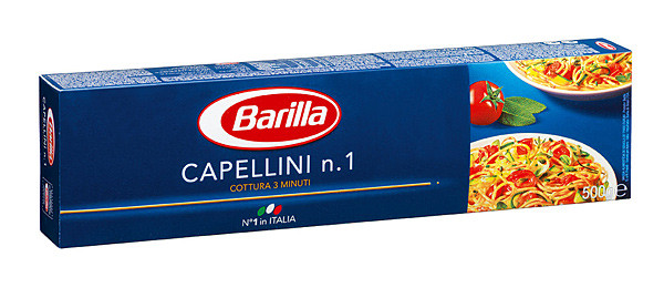 Макарони твердих сортів Barilla «Capellini» n. 1, (італійські спагеті барила) 500 г., фото 1