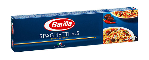 Спагеті твердих сортів Barilla «Spaghetti» n. 5, (італійські спагеті барилла) 500 г., фото 1