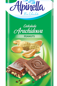 Шоколад молочний з арахісом Alpinella Arachidowa 90 г