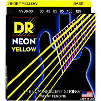 Струны для бас-гитары DR NYB6-30 Hi-Def Neon Yellow K3 Coated Medium Bass Guitar 6 Strings 30 NL, код: 6556167