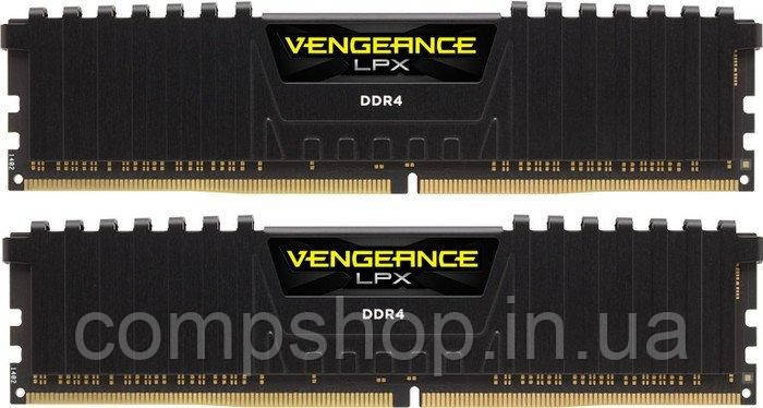 Пам'ять DDR4  16GB  3600MHz PC4-28800  (Kit of 2x8GB)  Corsair Vengeance LPX  Black  (CMK16GX4M2D3600C18) (код, фото 1