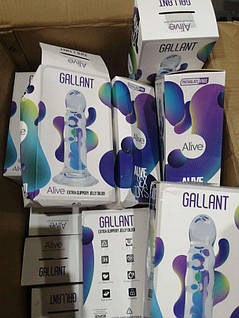 Прозорий фалоімітатор Alive Gallant Jelly Dildo ( м'ята упаковка ), фото 2