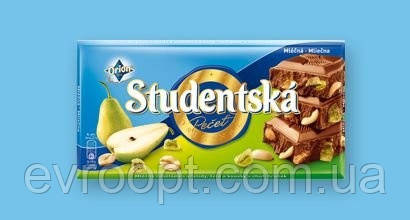 Шоколад молочний Studentska Pecet з грушею 180 г