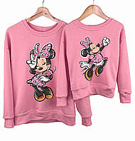 Набор свитшотов casual для мамы и дочки "minnie mouse" Family look