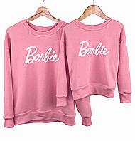 Набір світшотів casual для мами та дочки "barbie" (лого) Family look