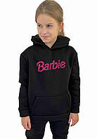 Утепленное худи на флисе "barbie" (глиттер) 86 Family look