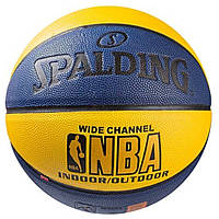 М'яч баскетбольний Spalding NBA №7 синьо-жовтий NE-BAS-1500