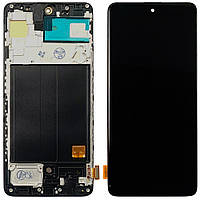 Дисплей (екран) Samsung Galaxy A51 2019 A515F з тачскріном та рамкою (OLED Big LCD)