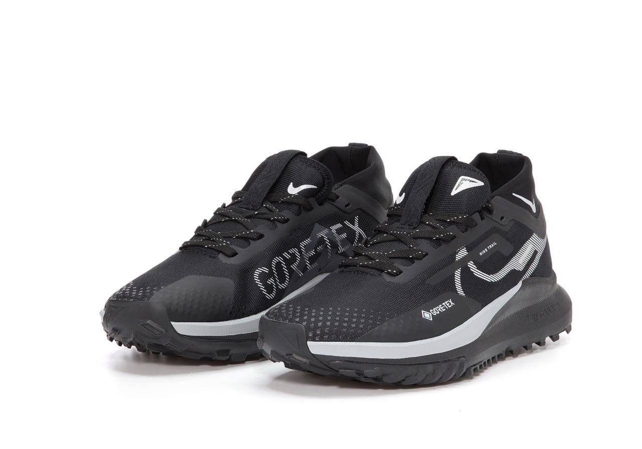 Чоловічі кросівки Nike Pegasus Trail 4 Gore-Tex Black Найк Пегасус Треїл 4 чорні текстиль Гор Текс демісезон