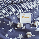 Полуторна постільна білизна 150х220 Ранфорс-бавовна (21439) Двоколірна постільна білизна з натуральних тканин, фото 3