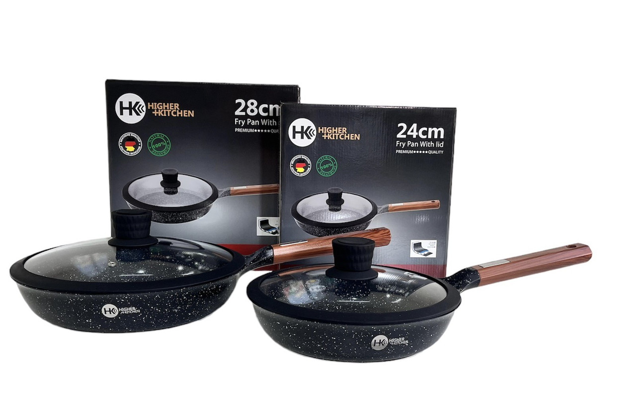 Сковорідка з кришкою гранітне покриття Higher Kitchen НК319 на 28 см