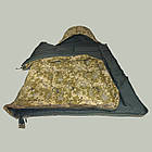 Спальний мішок-ковдра зимовий тактичний стьобаний від +5 до -20 Спальник для морозів 210х85 см Піксель, фото 2