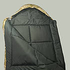 Спальний мішок-ковдра зимовий тактичний стьобаний від +5 до -20 Спальник для морозів 210х85 см Піксель, фото 7