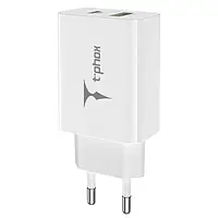 Адаптер питания для телефона T-phox Speedy 20W PD + USB White (2Ports Type-C+USB Charger (6703391) )