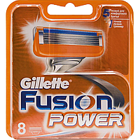 Сменные кассеты для бритья Gillette Fusion5 Power 8шт. Германия (картриджи фьюжн павер) лезвия жилет фьюжн