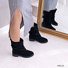 Замшеві демісезонні напівчобітки на невеликому підборі 36-41, фото 7