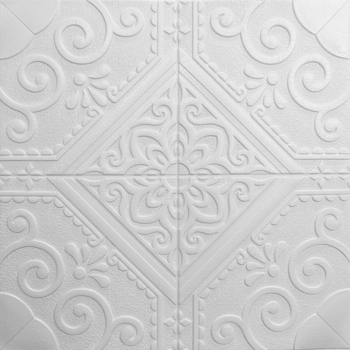 Самоклеюча декоративна настінно-стельова 3D панель 700x700x7,5мм (170) SW-00000250