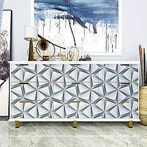 Самоклеюча плівка зелені 3D трикутники 0,45х10м SW-00001236, фото 5