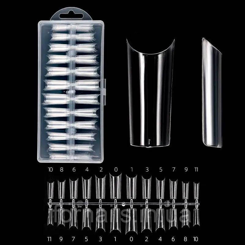 Гелеві типси для нарощування Арочний квадрат, 240 шт, фото 1