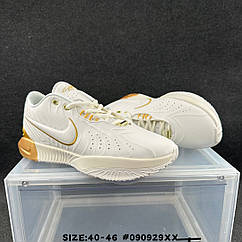 Eur36-46 Nike LeBron 21 Metallic Gold Леброн білі чоловічі жіночі баскетбольні кросівки