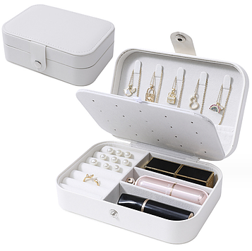 Скринька для прикрас / Футляр для біжутерії / Органайзер-кейс для сережок,кілець,браслетів Білий