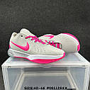 Eur36-46 Nike LeBron 21 Grey Pink Леброн чоловічі жіночі баскетбольні кросівки, фото 2