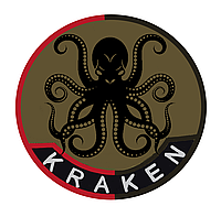 Шеврон спецподразделение "KRAKEN" (КРАКЕН) Шевроны на заказ нашивки Шеврон нашивка на липучке (AN-12-182-3)