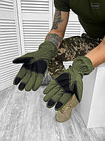 Качественные тактические армейские перчатки олива, Теплые защитные военные перчатки Softshell
