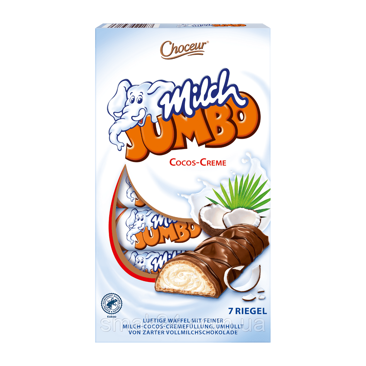 Шоколадно-вафельний батончик з кокосово-молочною начинкою Milch JUMBO Rigel Choceur 150 г Німеччина